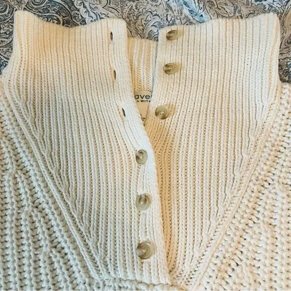 Haven Well Within Cream V-Neck Sweater - Picture 5 of 6